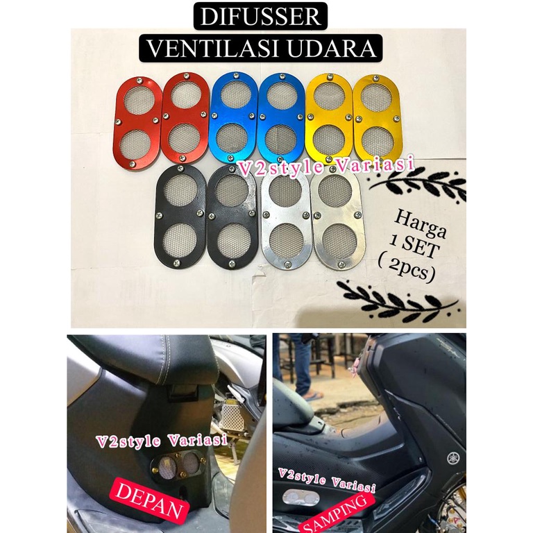 HITAM MERAH Air DIFFUSER VENTILATOR AIR Vent Cover Aluminum GOLD Blue ...
