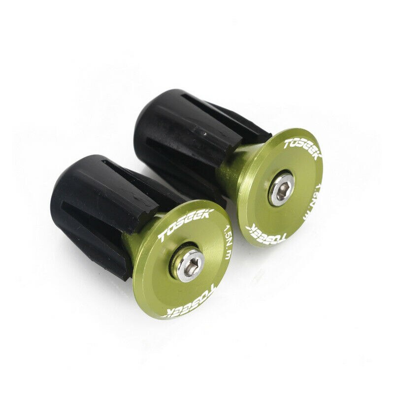 TOSEEK Road Mountain Bike MTB 1 Pair Handlebar Cap Bicycle Handle Bar End Plug Aluminum Alloy Lock