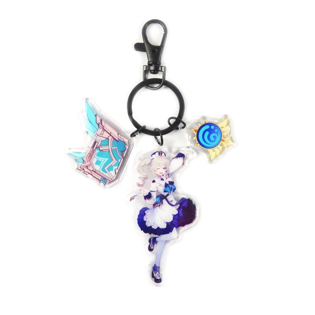 3 in 1 Genshin Impact Keychain Furina Wriothesley Character 3 in1 ...