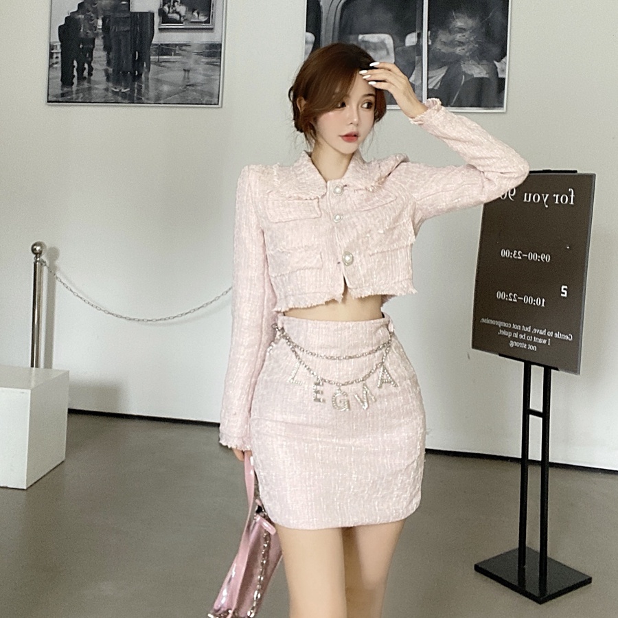 Coat & Mini skirt set