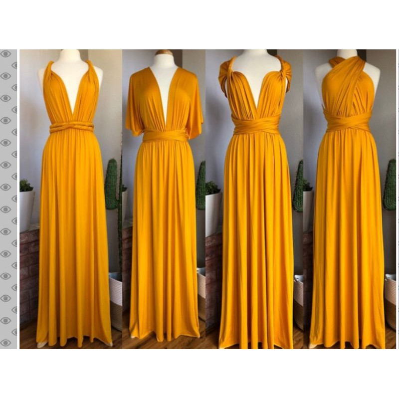 Mustard color outlet dress for wedding