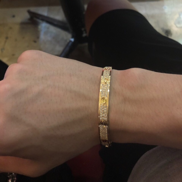 Cartier love pave discount bracelet