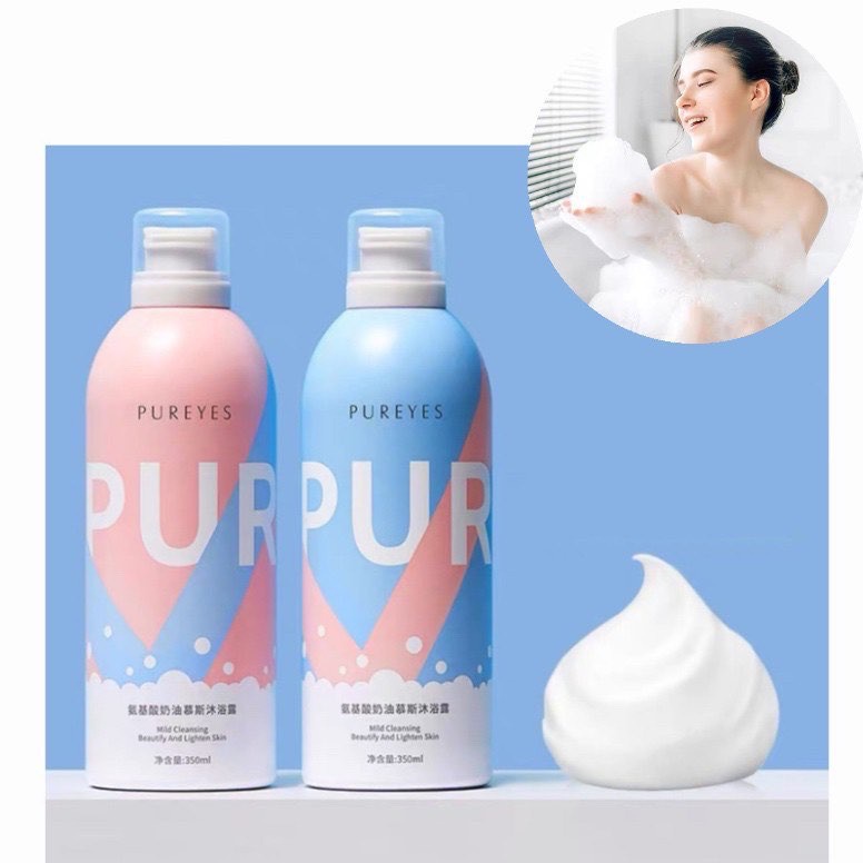 Pureyes Amino Acid Cream Mousse Shower Gel Whitening Perfume Body Wash ...