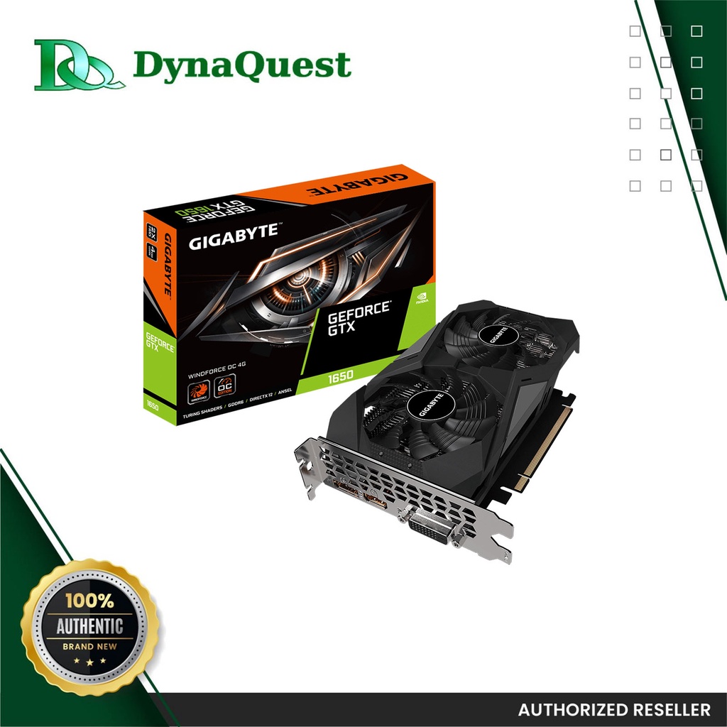 Gigabyte GTX 1650 WindForce OC 4GB GDDR6 GV N1656WF2OC 4GD