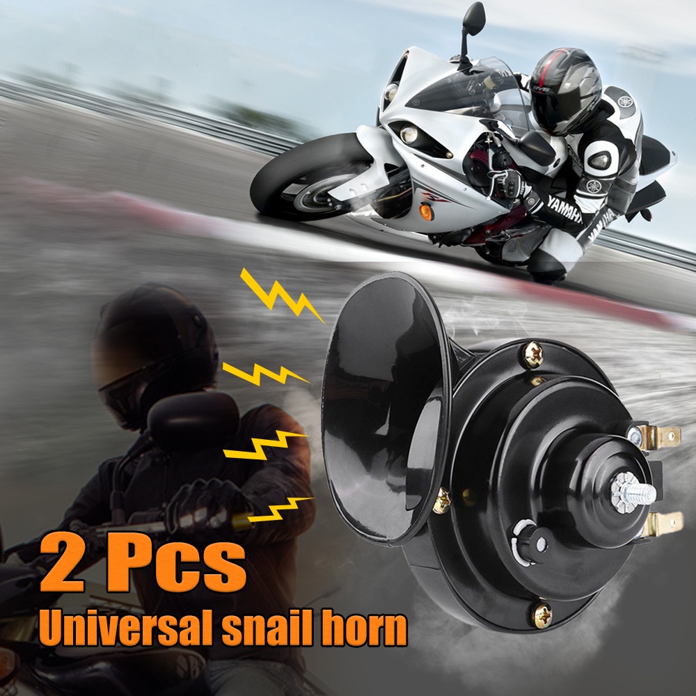 12V Dual Tone Car Snail Horn Universal Super Loud Waterproof Air Busina ...