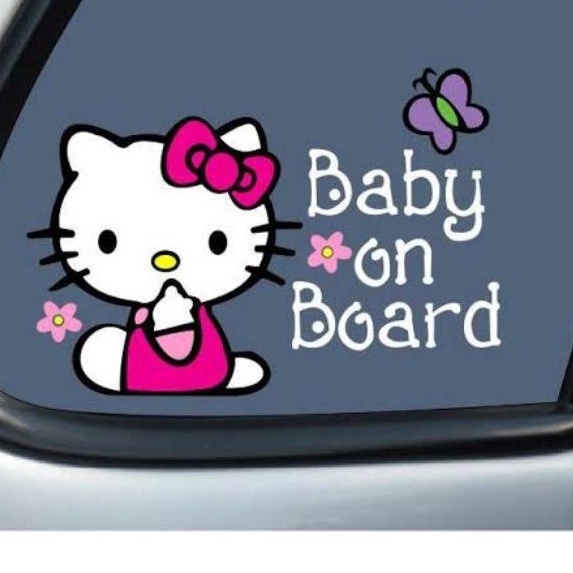 Hello Kitty Baby on Board Sticker Decal