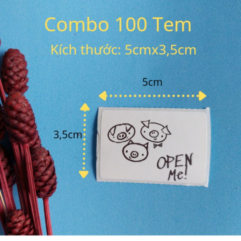 100 Open Me Sealing Stickers size 5x3cm | Shopee Philippines