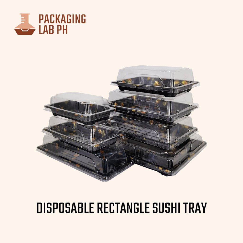 [10pcs] Disposable Rectangle Sushi Trays (8 sizes) Shopee Philippines