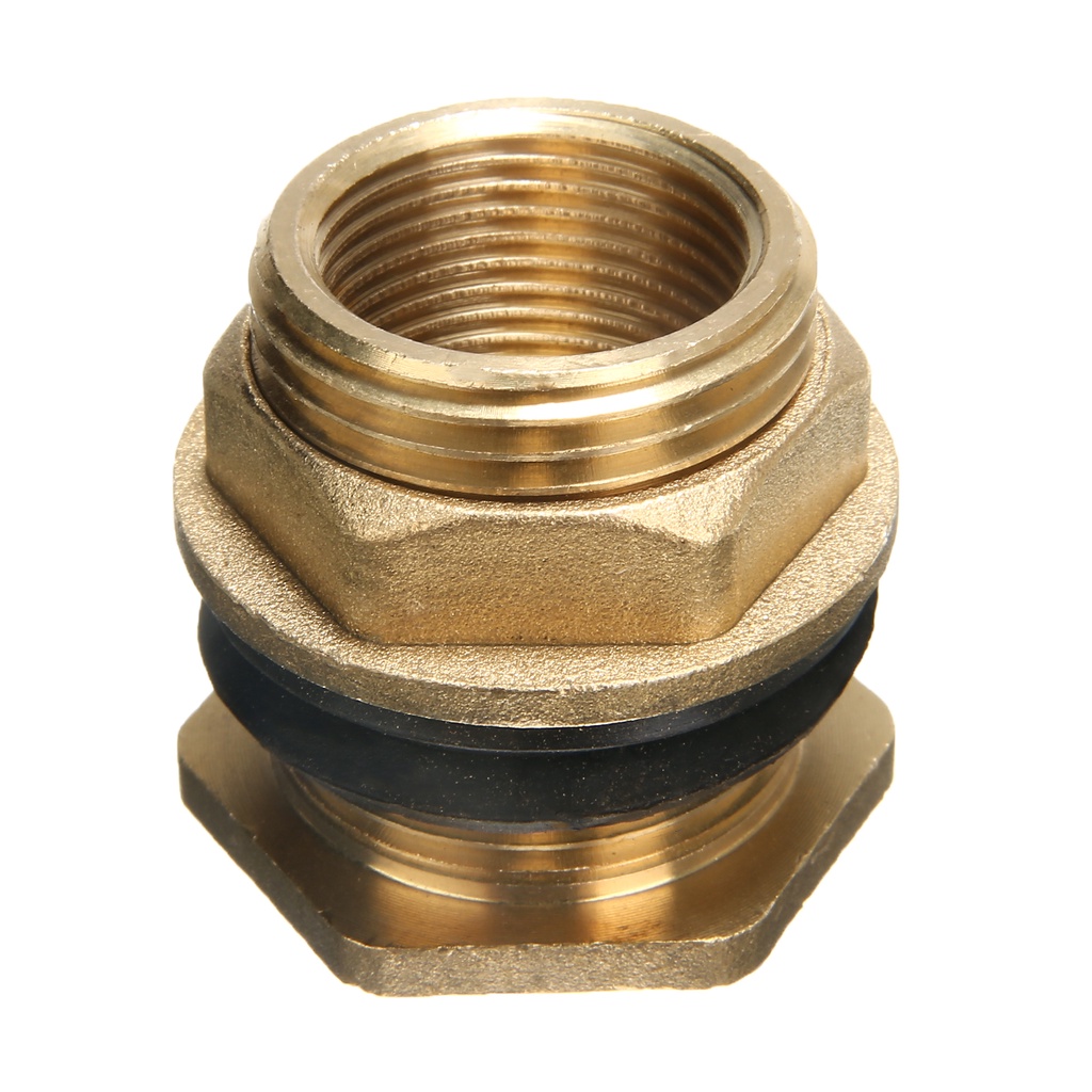 Brass Bulkhead Tank Fitting 1/2 Female 3/4 Male Soild Brass Water Tank Connector Garden