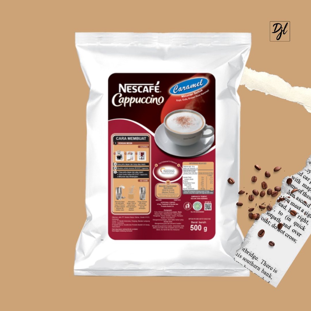 Nescafe Cappuccino Caramel 500gr Drink Powder Coffee, Sugar, Caramel ...