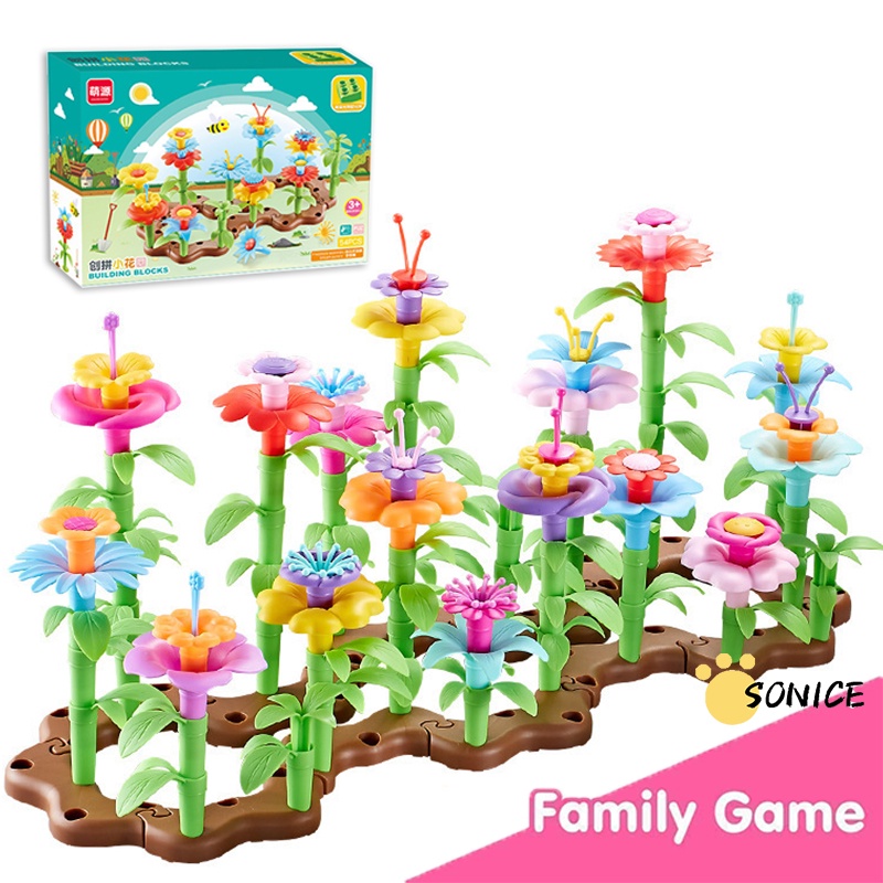 Flower Garden Building Toys for Girls STEM Toy Gardening Pretend