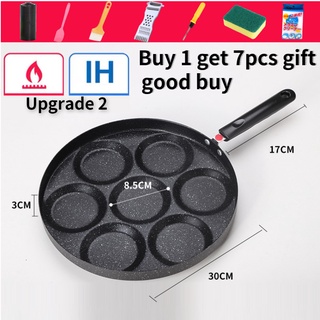 Eggs Pan Mould Hole Non Seven Pan Stick Frying Fryer Hamburger Frying  Kitchen，Dining Bar Nonstick And Pans Nonstick Frying Pan Copper Griddle Pan