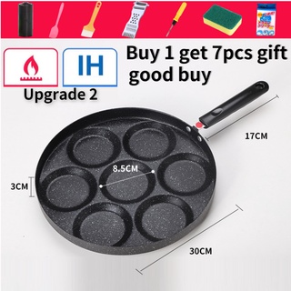 Mould Seven Fryer Hole Frying Stick Pan Hamburger Pan Non Frying Eggs  Kitchen，Dining Bar Stove to Oven Cookware Tortilla Pan No Handle Stoneware  Pans