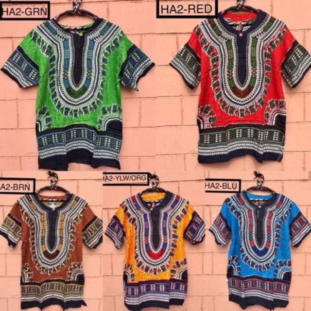 Indian Colored Dashiki Shirt/Batik/Bohemian/Boho/Ethnic/African ...