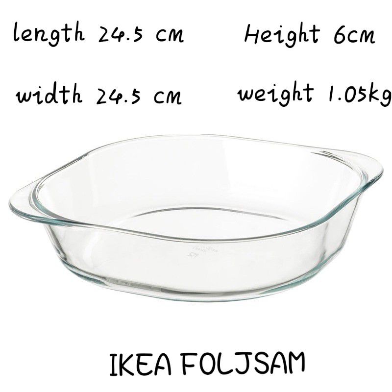 FÖLJSAM Oven dish, clear glass - IKEA