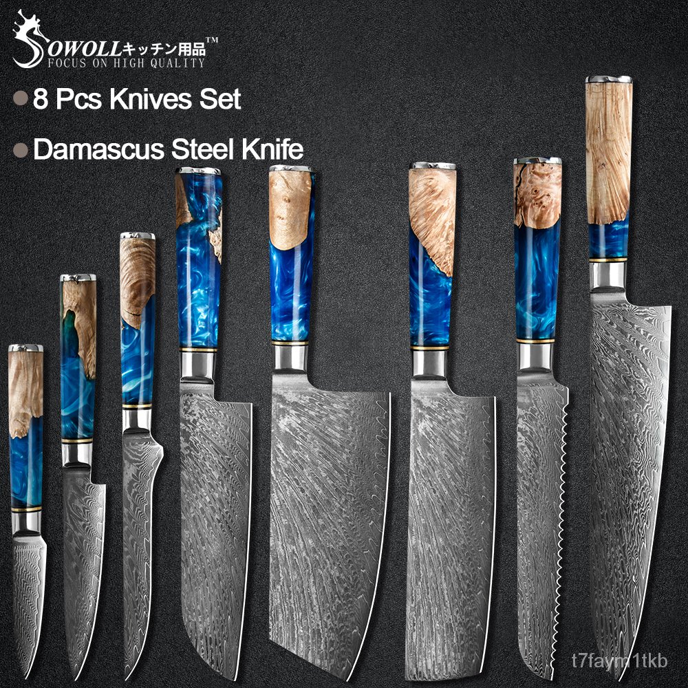 SOWOLL High Quality Japanese Chef Stainless Steel Knife 4 Pcs