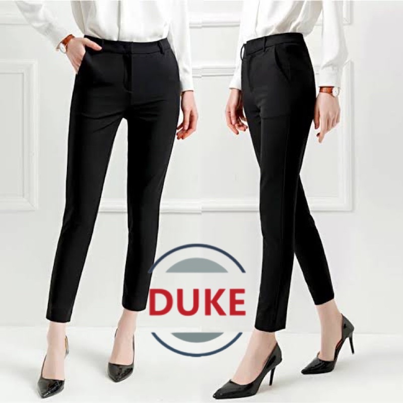 Trousers High Waist for Women Kny Straightcut Slim Slacks Pants