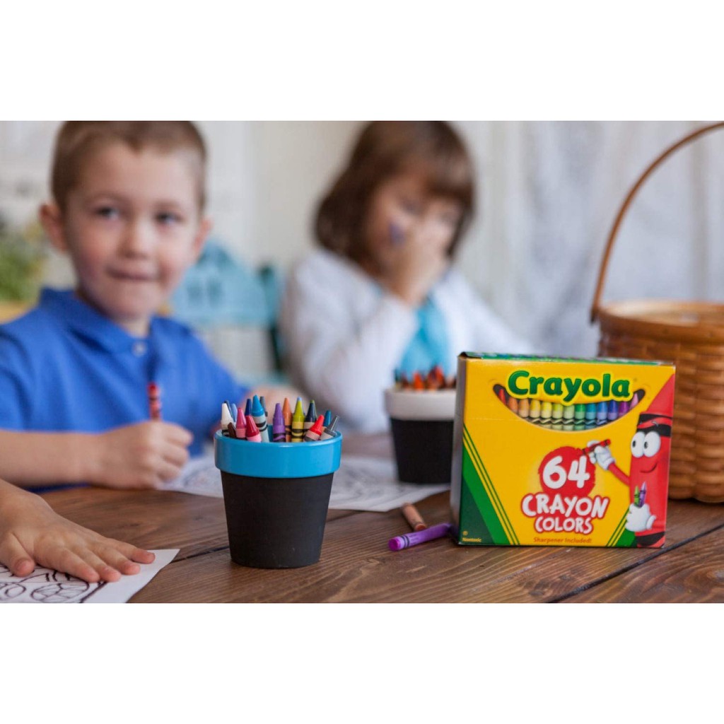 Crayola Crayons, Crayon Box with Sharpener, 64 ct 520064 | Shopee ...