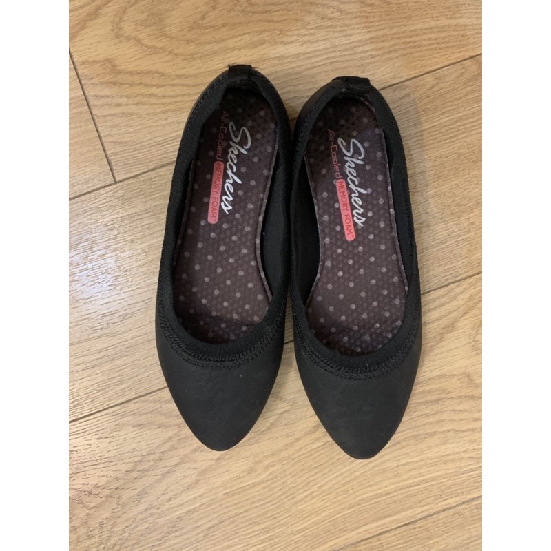 Skechers black outlet ballet flats