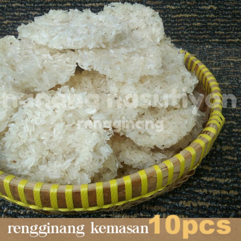 Raw cute packaged sticky rice rengginang contains 10 pcs | Shopee ...