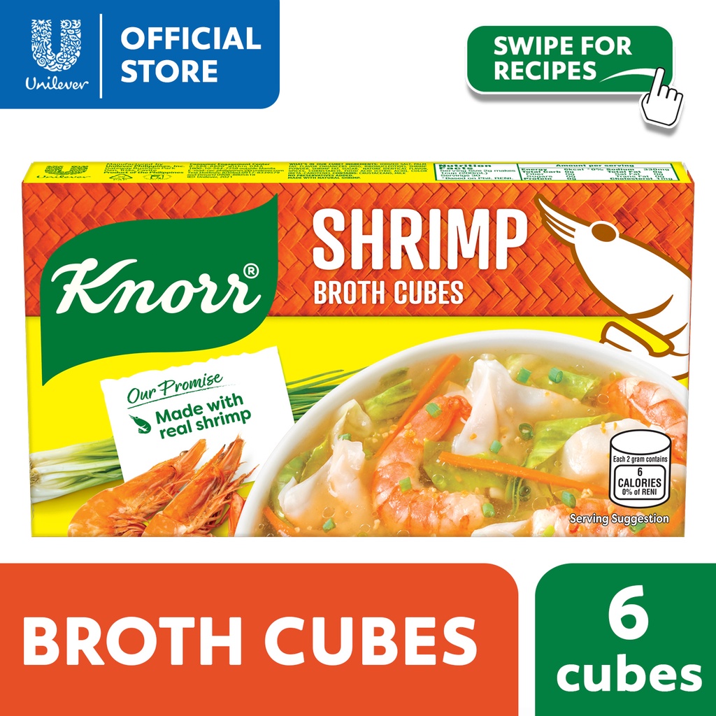 Knorr Bouillon Shrimp Broth Cubes Pantry Made With Real Shrimp 60g Shopee Philippines