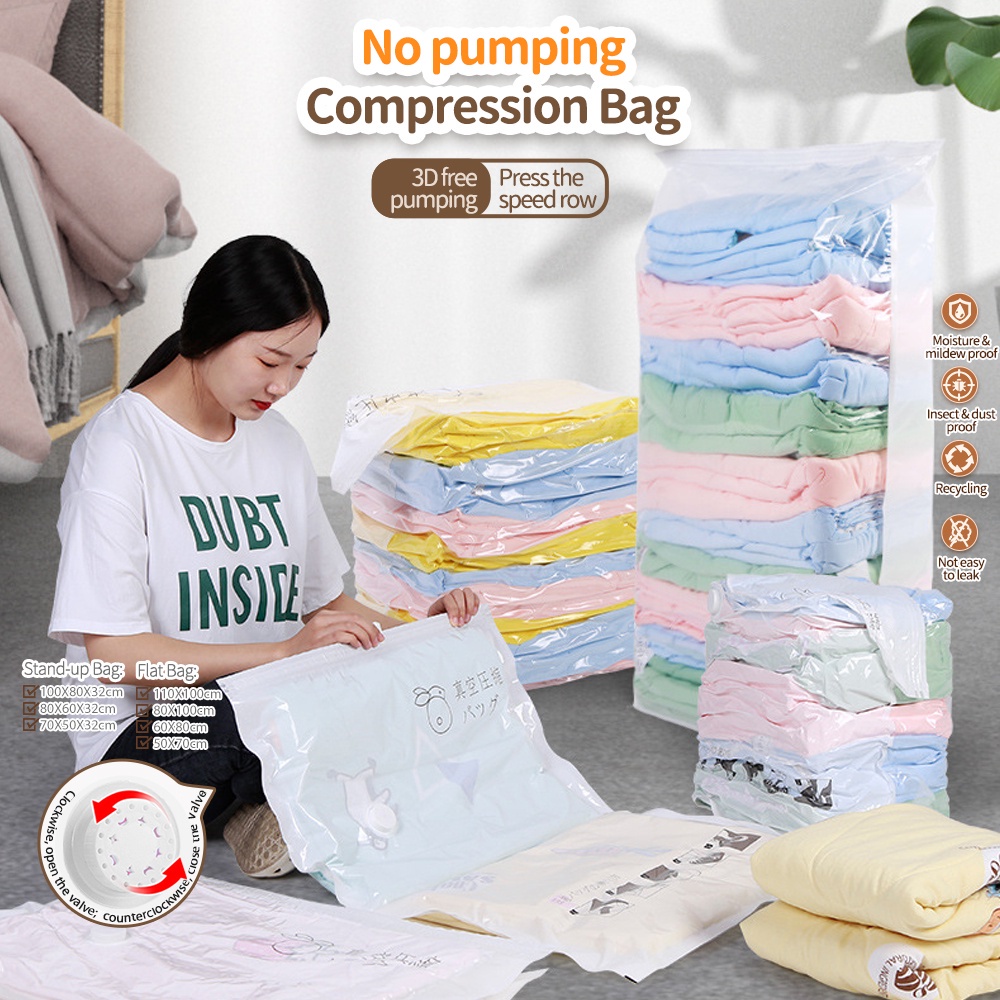 vaccum storage bag Vacuum Seal Bag Reusable Bags for Clothes Quilts