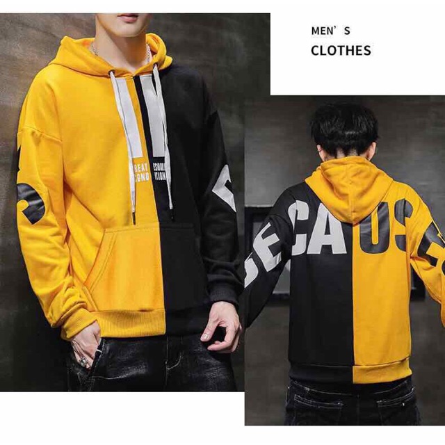 NEW Korean Hoodie Jacket for Unisex BECAUSE M XXL