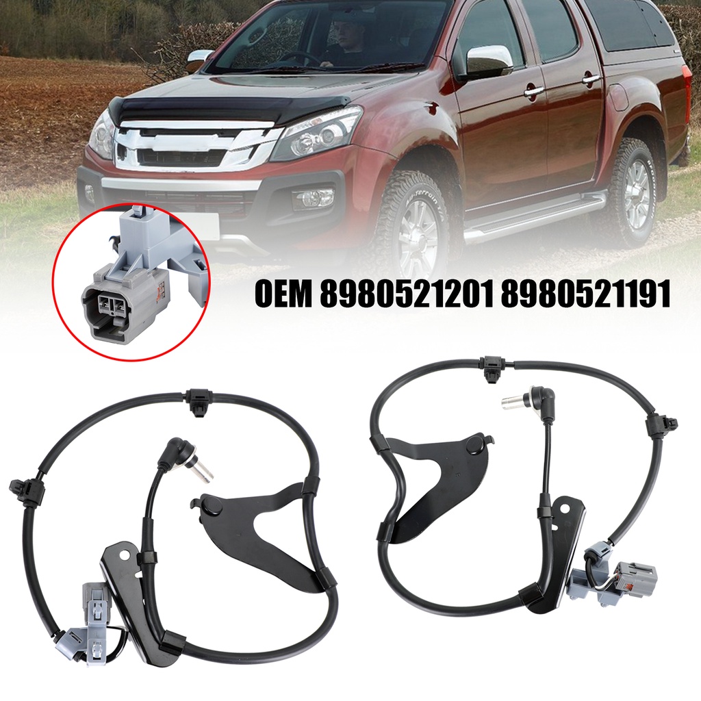 2×ABS Wheel Speed Sensor Front L & R For Isuzu DMax 2.5 Twin Turbo