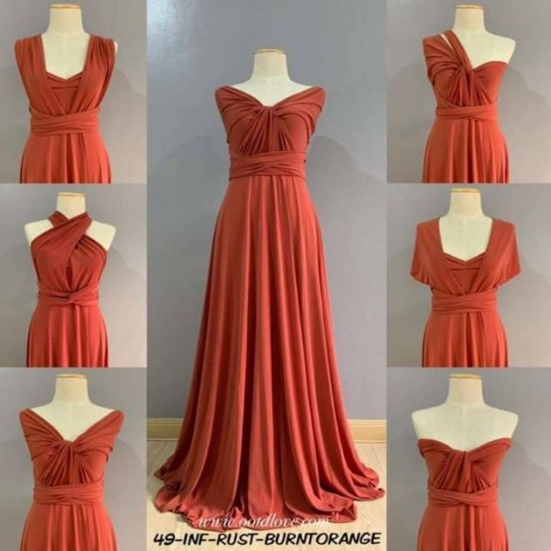 Orange 2024 infinity dress