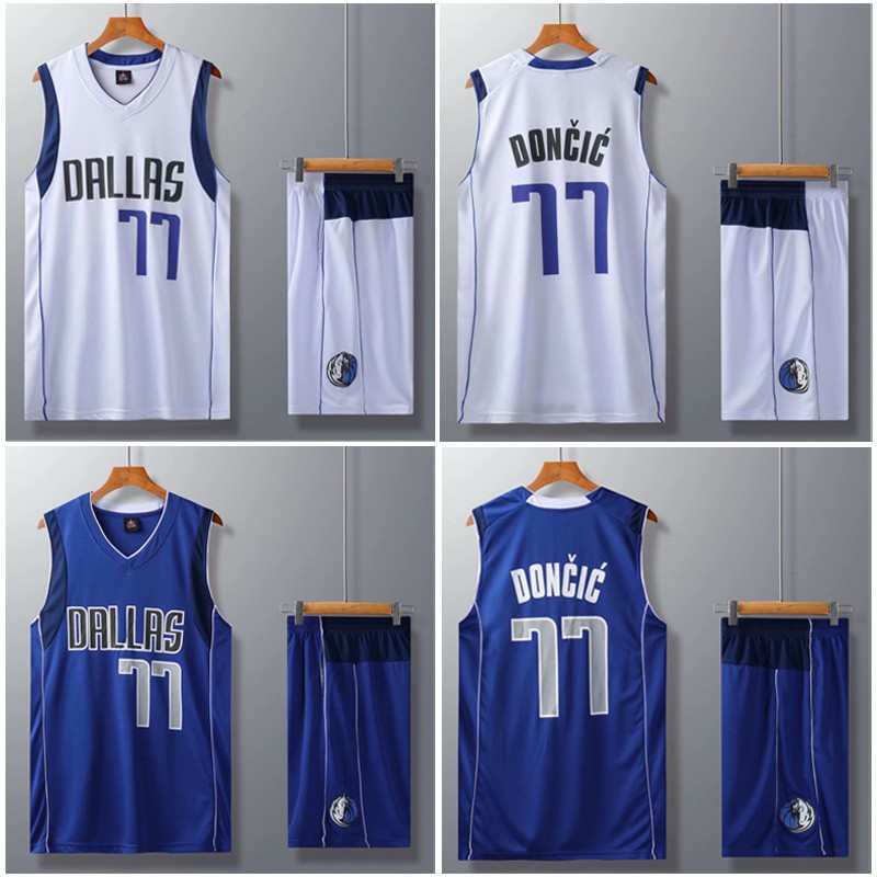 Dallas Mavericks Basketball Jersey Number 34 Luka Dončić Man 2 Pieces Short  Sleeve White For Adult Kid 2023 - Milanoo.com