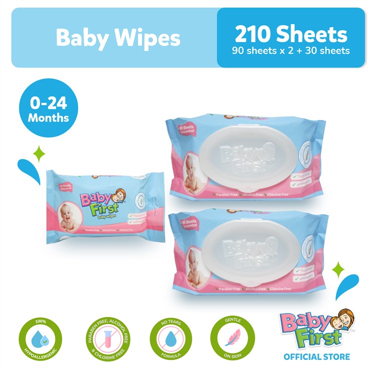 ☞Baby First Wipes 90 Sheets 2 Packs + 30 (210 Sheets) Shopee Philippines