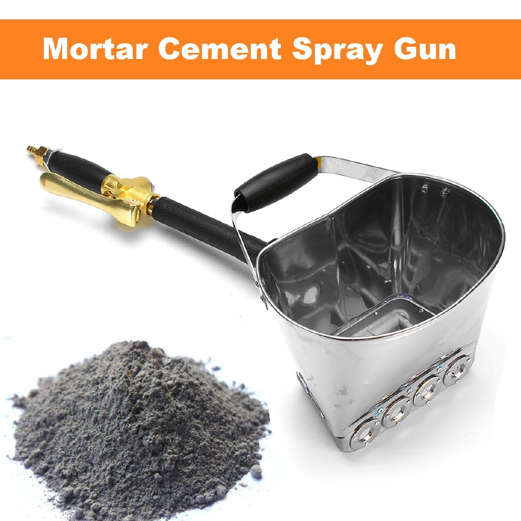 Mortar Cement Spray Guns With Bucket Wall Sprayer Plaster Sprayer