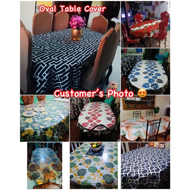 Oval Table Cloth 6 & 8seaters Shopee Philippines