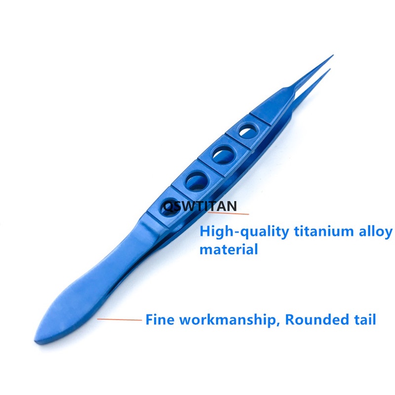 Titanium Pet surgical tweezers toothed Suture Forcep 0.1mm teeth Forcep
