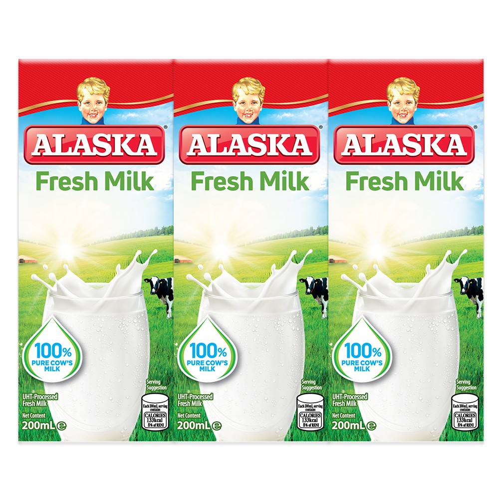 Alaska Fresh Ready to Drink Milk 200ml Pack of 3 Shopee Philippines