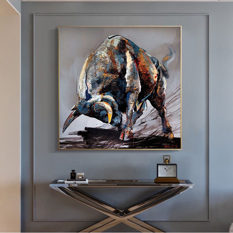Cattle Abstract Oil Painting Print On Canvas Painting Wall Art Pictures ...