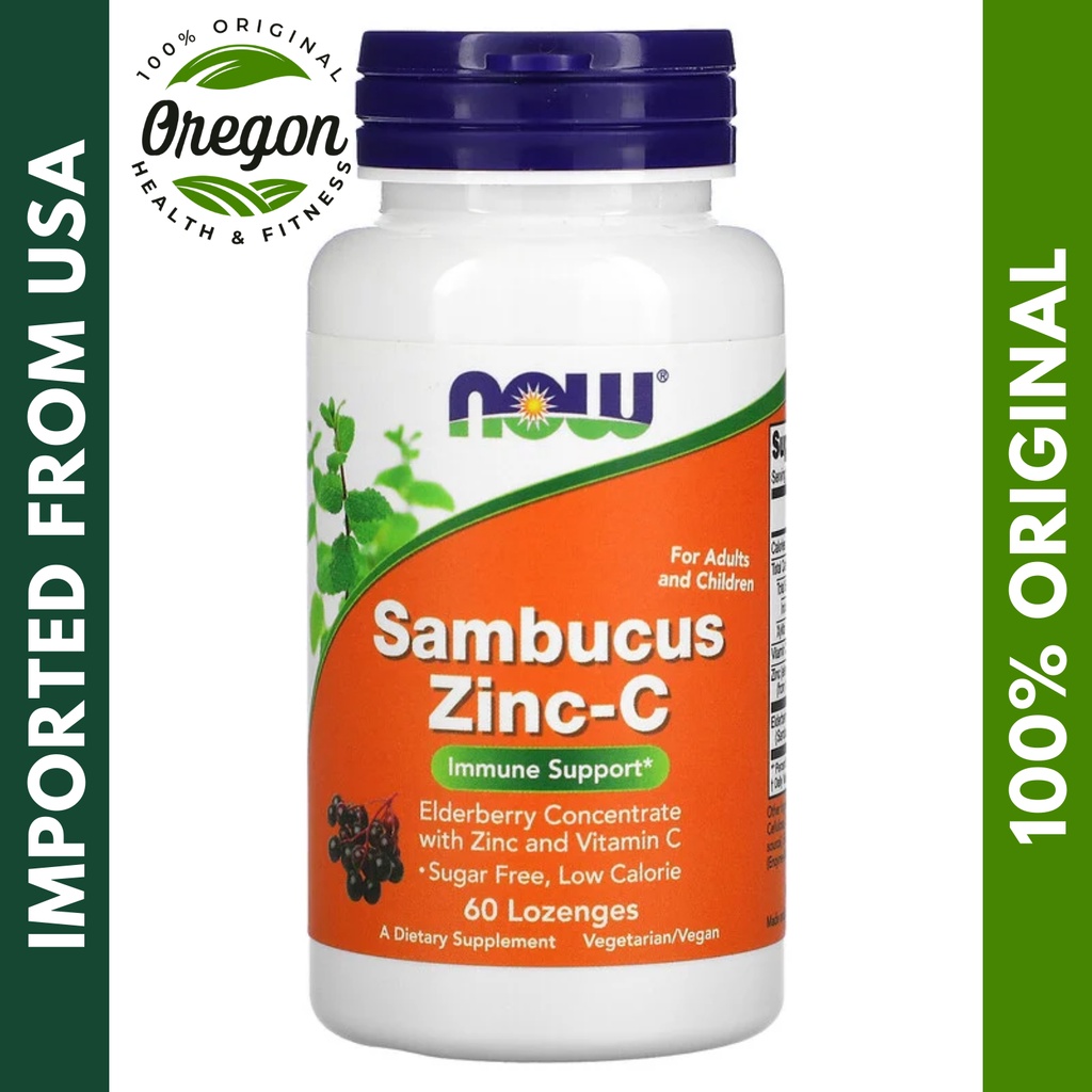 Now Foods Sambucus ZincC 60 Lozenges Shopee Philippines
