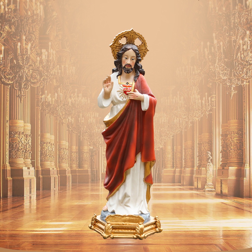 【New】№⊕ Ornaments Idols Model Statue Of The Sacred Heart Of Jesus