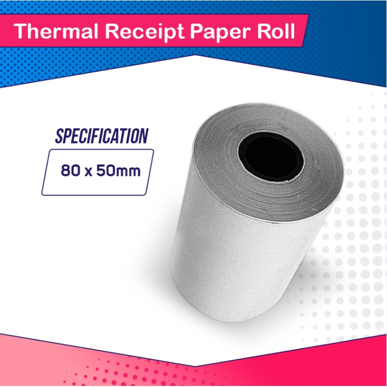 Thermal Receipt Paper Roll for POS Systems and Cash Registers 57x30mm ...