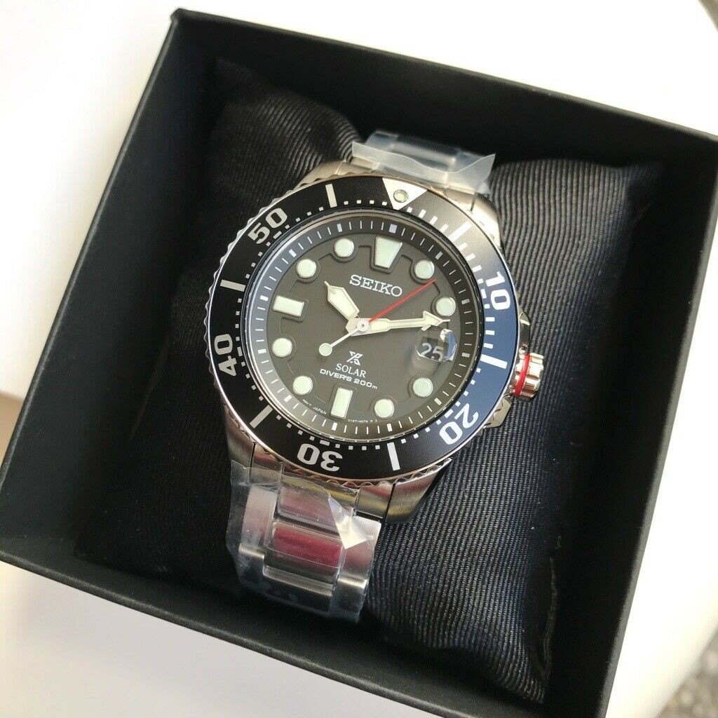 BNEW AUTHENTIC SEIKO SNE437P1 Prospex Diver 200m Solar Black Dial