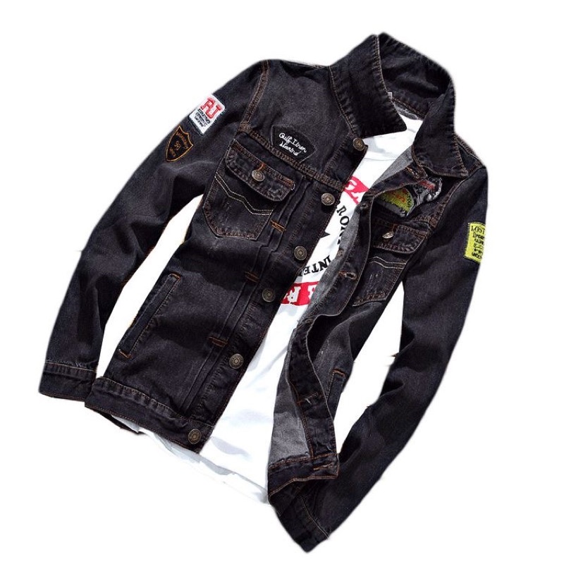 Men's JEANS Jacket With Ripped LOGO Patch, The Latest MODEL Of Men's ...