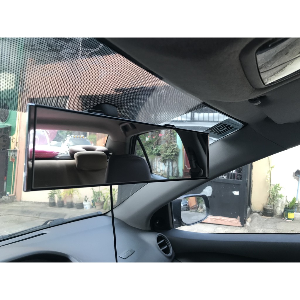 Universal Car Rear View Mirror (Flat Clear Lens) | Shopee Philippines