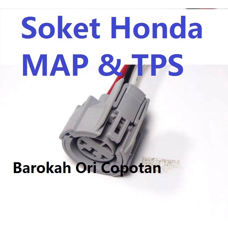 Tps Map Sensor Socket Honda Civic Accord Cielo F22 Crv Genio Throttle 3pin 3round Cable Socket