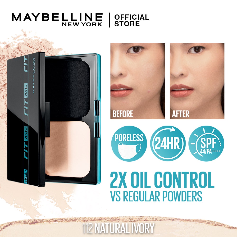 Maybelline Fit Me 24hr Powder Foundation Poreless Oil Control Spf 44 Pa Shopee Philippines 4448