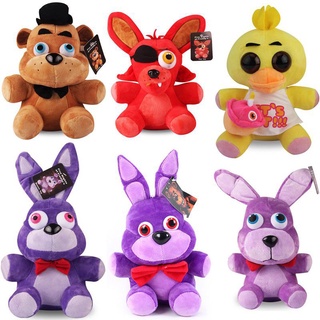 FNAF Plush Toys Freddy Bear Foxy Chica Clown Bonnie Animal Stuffed Plushie  Dolls Kawaii Christmas