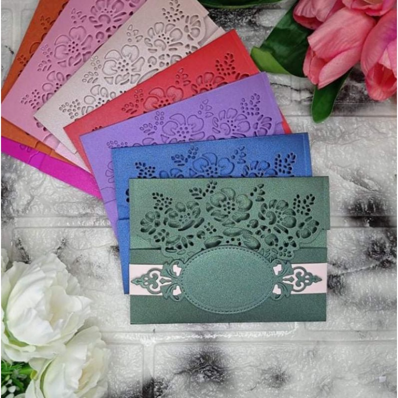 MMS ️ 5x3.75 inch (3R insert) Flower Bloom Cut Design Invitation for ...