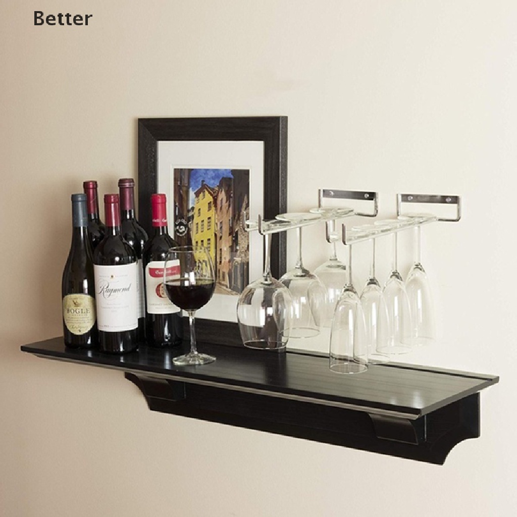 [Better] 30cm Stemware Wine Glass Rack Wall Mountable Wrought Iron ...