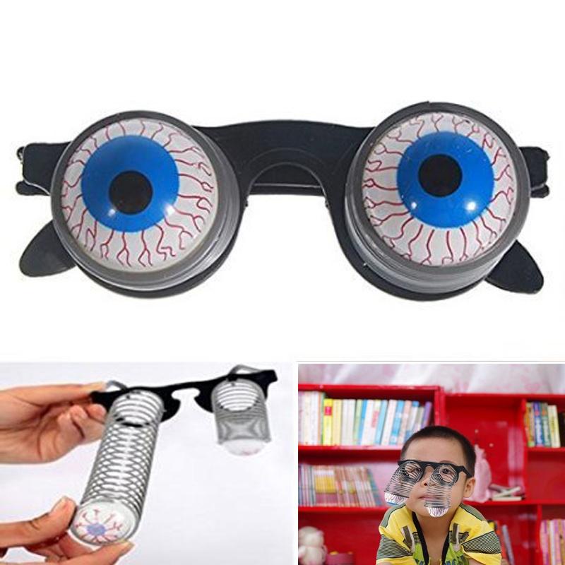 hot Funny Gags Practical Jokes Toys Pop Out Eye Dropping Eyeball Glasses  Horror Scary Prank Toy for Adult Children Kids Gift