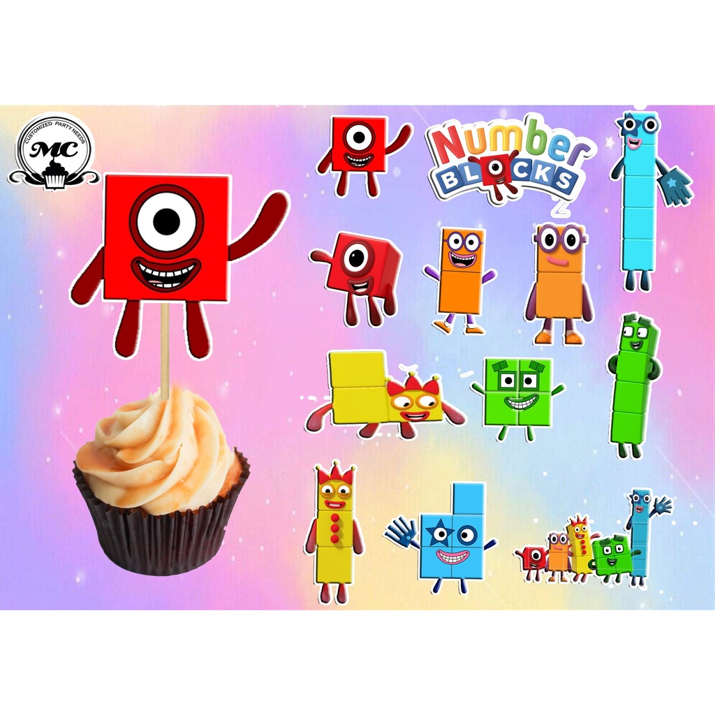 number block theme cupcake topper | Shopee Philippines