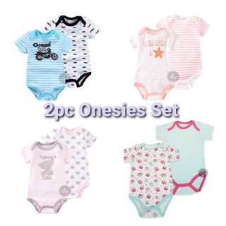 2pc Short sleeve Bodysuit Set 2 piece Onesies for Baby | Shopee Philippines